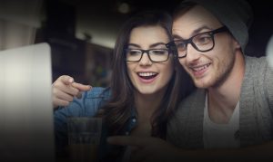 Couple with Laptop